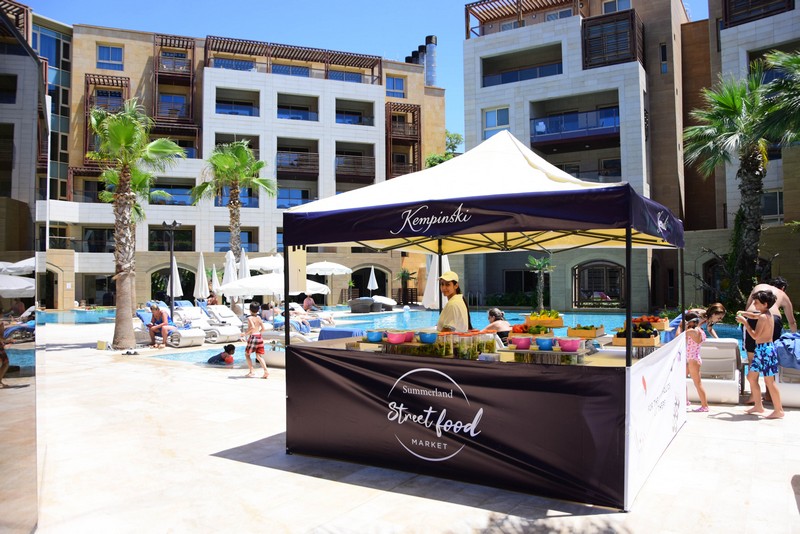 Lunch by the pool at Kempinski Summerland Hotel & Resort